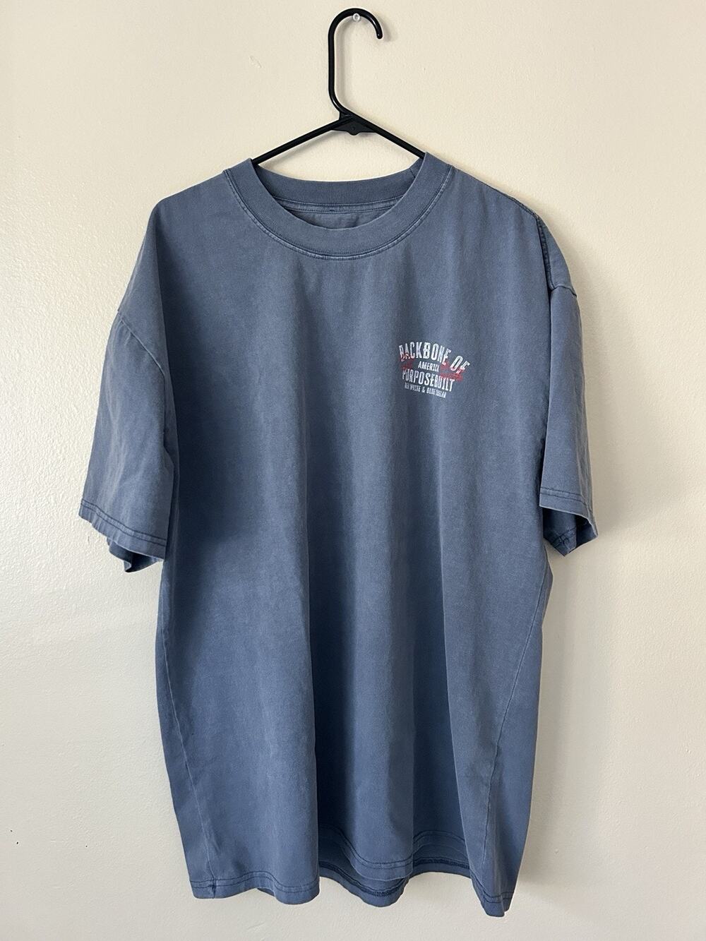 PurposeBuilt T-Shirt Men's XL Blue Backbone of America Eagle American Flag